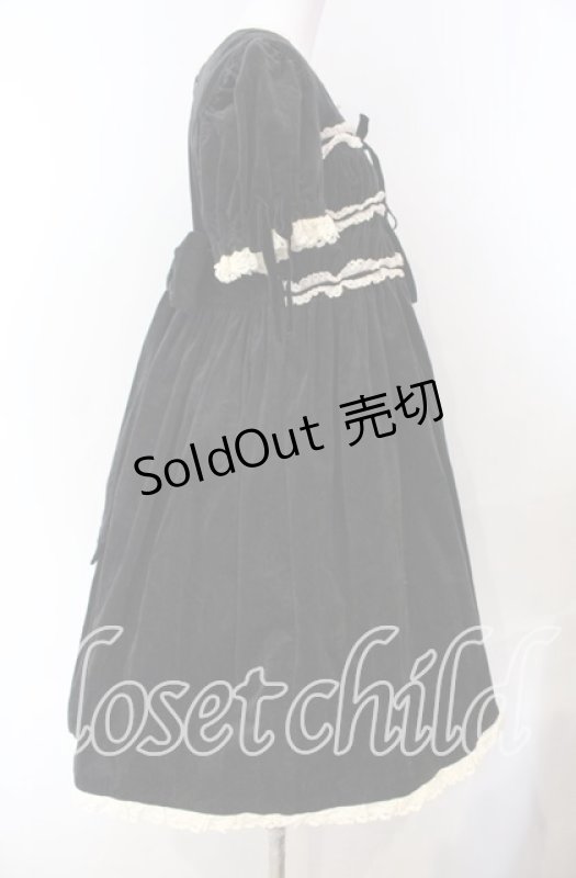 画像3: metamorphose / 別珍袖付ジャンパースカート  クロ O-25-08-30-008-ME-OP-OW-OS (3)