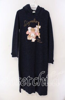画像1: Lizmelo / プリントパーカーワンピース M ネイビー O-25-08-30-099-LO-OP-OW-OS