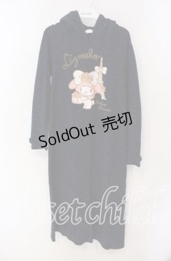 画像1: Lizmelo / プリントパーカーワンピース M ネイビー O-25-08-30-099-LO-OP-OW-ZT484