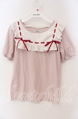画像1: Ank Rouge / はしごレースBIGカラープルオーバー F ピンク O-25-08-30-106-CA-TO-OW-OS