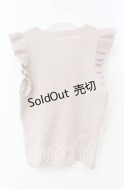画像2: evelyn / ハートノースリーブニット  ピンク O-25-08-30-107-LO-TO-OW-ZT0924B