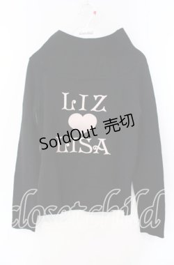 画像1: LIZ LISA / ロゴ刺繍タートルニット  クロ×ピンク O-25-08-30-109-LO-TO-OW-OS