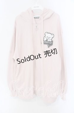画像1: Honey Cinnamon / ワッペンZIPパーカー F ピンク O-25-08-30-111-LO-TO-OW-OS