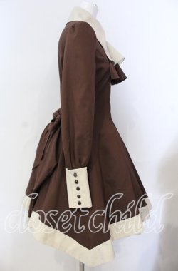 画像3: ATELIER BOZ / シャノイアワンピース  ブラウン×ベージュ O-25-08-30-009-EL-OP-OW-OS