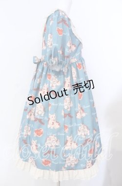 画像3: LOLITA / 猫柄ワンピース M ブルーグリーン O-25-08-30-010-LO-OP-OW-OS