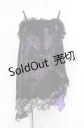 Qutie Frash / サテン切り替えキャミソール  ブラック×パープル O-25-08-30-014-QU-TO-OW-OS
