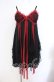 画像1: Qutie Frash / カップ入蜘蛛メッシュベビードールワンピース  ブラック×レッド O-25-08-30-015-QU-OP-OW-OS (1)