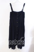 axes femme / 2WAY消プリーツスカート M ネイビー O-25-08-30-019-AX-SK-OW-OS