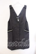axes femme / ドットフロッキーサックチュニック M グレー O-25-08-30-021-AX-OP-OW-OS
