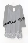 axes femme / エンボス加工前結びチュニック M クロ O-25-08-30-022-AX-TO-OW-OS