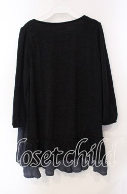 画像2: axes femme / エンボス加工前結びチュニック M クロ O-25-08-30-022-AX-TO-OW-OS