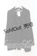 axes femme / 襟付ロングトッパージャケット M クロ O-25-08-30-025-AX-TO-OW-OS
