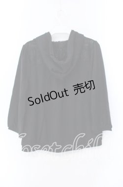 画像3: axes femme / 縦レース使いパーカー M クロ O-25-08-30-026-AX-TO-OW-OS