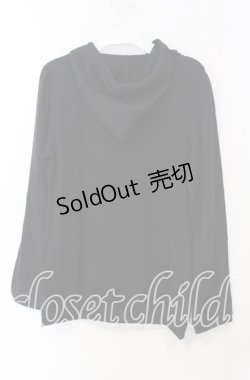画像3: axes femme / 縦レース使いパーカー M クロ O-25-08-30-027-AX-TO-OW-OS