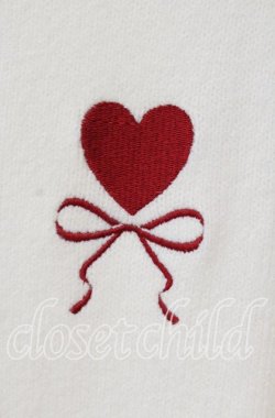 画像2: axes femme / ハートリボン刺繍ニットカーディガン F キナリ O-25-08-30-030-AX-TO-OW-OS
