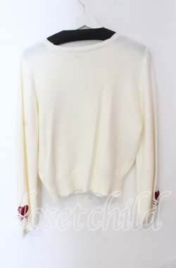 画像3: axes femme / ハートリボン刺繍ニットカーディガン F キナリ O-25-08-30-030-AX-TO-OW-OS