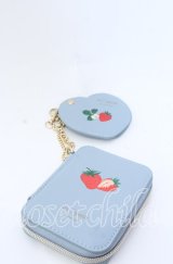 m petit by misako / AMハートミラー付ポーチ  サックス O-25-08-31-057-LO-ZA-OW-ZT487-F002