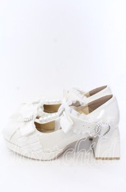画像2: Lovely Tency / MA フリルリボンPLP パンプス L シロ O-25-08-31-075-LO-SH-OW-OS