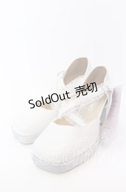 画像1: Cherirulu Chocola / MYクロスベルトパンプス LL シルバー O-25-08-31-077-LO-ZA-OW-OS