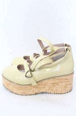 画像2: MODO / Sponge Cake Bubbles リボン木底シューズ【リボン欠品】 39 イエロー O-25-08-31-079-LO-ZA-OW-OS