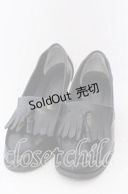 画像1: Kurumi Collaboration / ローファーパンプス M クロ O-25-08-31-082-LO-SH-OW-ZT087