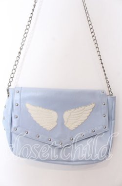 画像1: Candy Stripper / 羽合皮ショルダーバッグ  サックス O-25-08-31-084-PU-BG-IG-OS