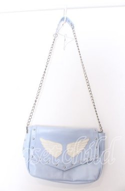 画像2: Candy Stripper / 羽合皮ショルダーバッグ  サックス O-25-08-31-084-PU-BG-IG-OS