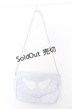 画像2: Candy Stripper / 羽合皮ショルダーバッグ  サックス O-25-08-31-084-PU-BG-IG-ZT511