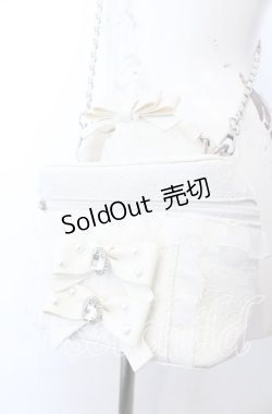 画像1: Ank Rouge / ノベルティ レースバニティBAG バッグ  シロ O-25-08-31-085-CA-BG-IG-OS