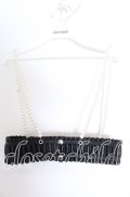 axes femme / パールチェーンゴムベルト  クロ O-25-08-31-011-AX-ZA-OW-OS
