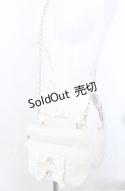 画像2: Ank Rouge / ノベルティ レースバニティBAG バッグ  シロ O-25-08-31-085-CA-BG-IG-OS