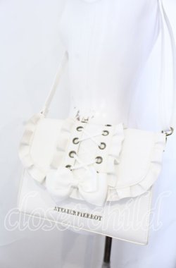 画像1: ATELIER PIERROT / Enchanted Corset Bag   ホワイト O-25-08-31-087-EL-BG-OW-OS