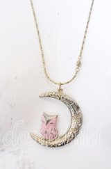 MILK / ムーンオウルネックレス  ピンク×シルバー O-25-08-31-089-ML-AC-IG-OS