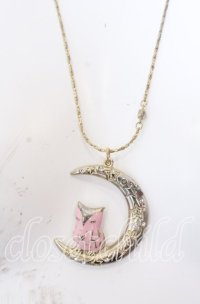 MILK / ムーンオウルネックレス  ピンク×シルバー O-25-08-31-089-ML-AC-IG-OS