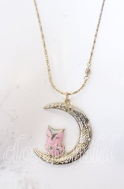 画像1: MILK / ムーンオウルネックレス  ピンク×シルバー O-25-08-31-089-ML-AC-IG-OS