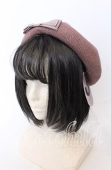 m petit by misako / NINA'SAM カメオベレー 57.5ｃｍ ピンク O-25-08-31-090-LO-AC-OW-ZT511