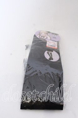 画像1: LOLITAその他 / フリルガーター付きシアーオーバーニー 23-25ｃｍ クロ O-25-08-31-094-LO-ZA-OW-OS