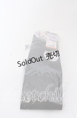 画像1: LOLITAその他 / フリルガーター付きシアーオーバーニー 23-25ｃｍ クロ O-25-08-31-094-LO-ZA-OW-ZT486-F002