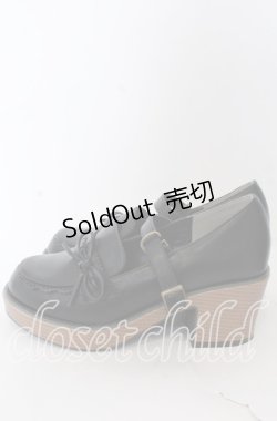 画像2: axes femme / はしごレースアップローファー L クロ O-25-08-31-097-AX-SH-IG-OS