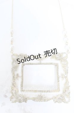画像1: Boo!Do堂 / 飾られない額縁ネックレス  ホワイト O-25-08-31-018-GO-AC-OW-OS