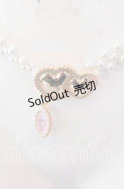 画像1: m petit by misako / サンリオキャラクターズコラボマイメロディパールベルト  シロ O-25-08-31-023-LO-ZA-OW-OS