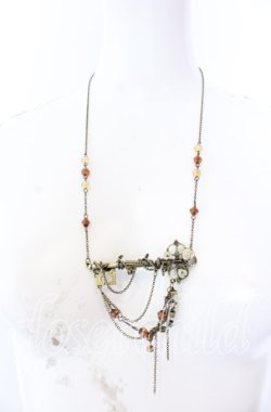 画像2: axes femme / 薔薇鍵ネックレス  アンティークゴールド O-25-08-31-003-AX-AC-OW-OS