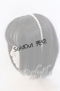 画像1: LOLITAその他 / パールカチューシャ  シロ O-25-08-31-035-LO-AC-OW-OS
