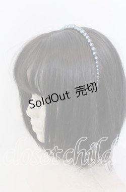 画像1: LOLITAその他 / パールカチューシャ  アオ O-25-08-31-037-LO-AC-OW-OS