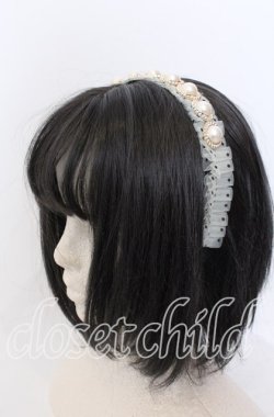 画像1: LOLITAその他 / パールボタンカチューシャ  アイボリー系 O-25-08-31-038-LO-AC-OW-OS