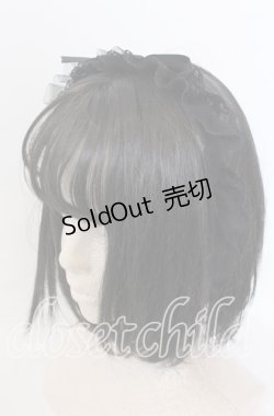 画像1: LOLITAその他 / レースリボンカチューシャ  クロ O-25-08-31-040-LO-AC-OW-OS