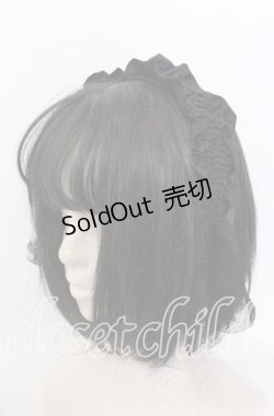 画像1: LOLITAその他 / ギャザーリボンカチューシャ  クロ O-25-08-31-041-LO-AC-OW-OS