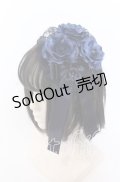 metamorphose / レースフリルカチューシャ  ネイビー O-25-08-31-046-ME-AC-OW-OS