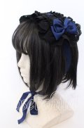 ATELIER PIERROT / Lace-up Frill Headdress  ブラック×ネイビー O-25-08-31-047-EL-AC-OW-OS