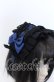 画像2: ATELIER PIERROT / Lace-up Frill Headdress  ブラック×ネイビー O-25-08-31-047-EL-AC-OW-OS (2)